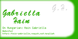 gabriella hain business card